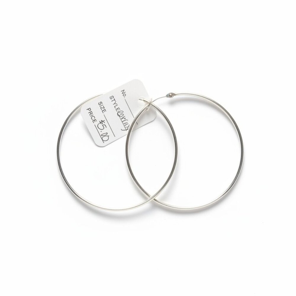 Large Silver Hoop Earrings
